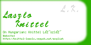 laszlo knittel business card